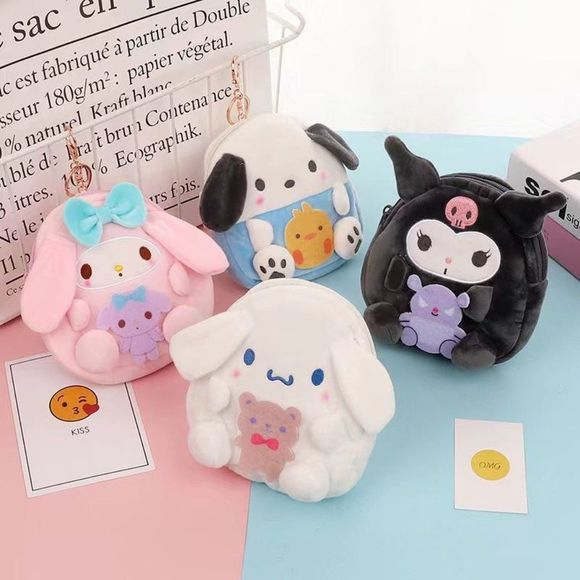 Cinnamonroll Plush Keychain Mini Bag - Picture 3 of 4
